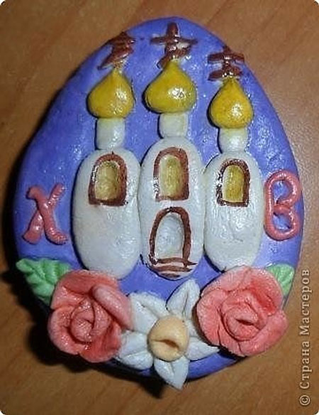 яйцо поделка на Пасху в детский сад из пластилина поэтапно 3