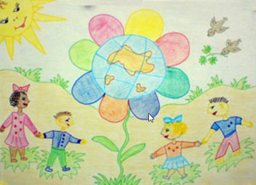рисунки к дню защиты детей тема детство 3
