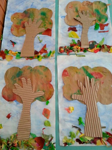 поделка осенний лес из природных материалов в детский сад 6
