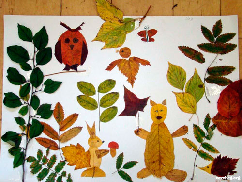поделка осенний лес из природных материалов в детский сад 3
