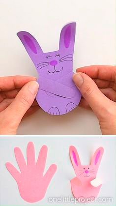 простой кролик из бумаги своими руками для детей 4