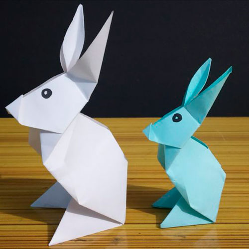кролик из бумаги своими руками для детей в школу 6