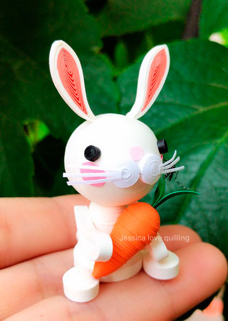 кролик из бумаги своими руками для детей в саду