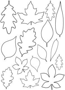 осенние листья из бумаги шаблоны для вырезания 6