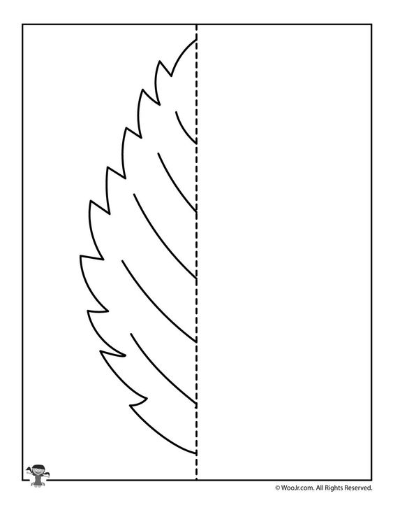 осенние листья из бумаги шаблоны для вырезания из бумаги 2