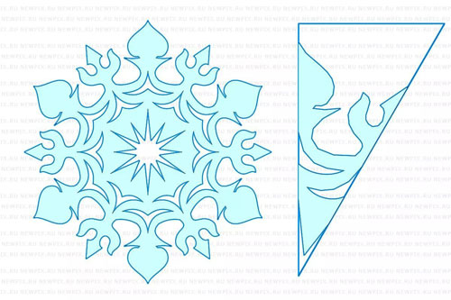 вырезать красивые легкие снежинки из бумаги 7
