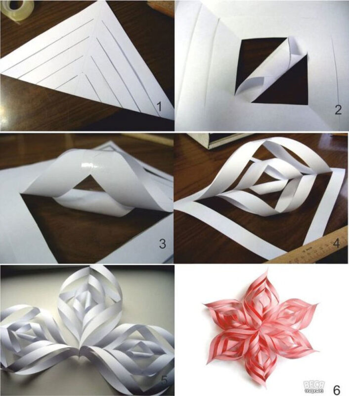 вырезаем красивые снежинки из бумаги схемы