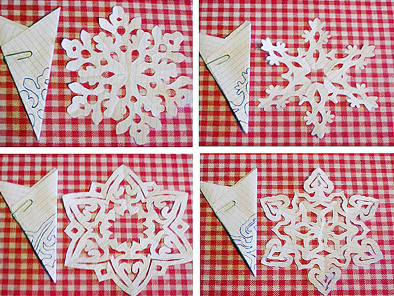 Как красиво вырезать снежинку из бумаги 4