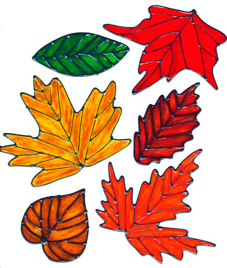 Осенние листья из бумаги 8