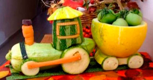 простые осенние поделки из овощей в детский сад