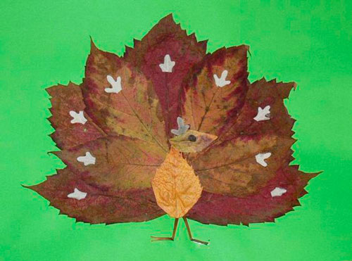 поделки из осенних листьев своими руками для детского сада