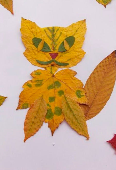 поделки из осенних листьев в детский сад 2