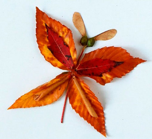 поделки из осенних листьев для начальной школы 7