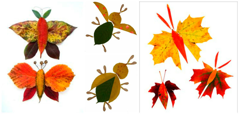 поделки из осенних листьев для начальной школы 8