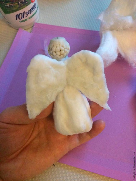 как сделать ангела своими руками на елку из ткани 2