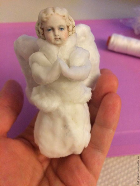 как сделать ангела своими руками на елку из ткани 3