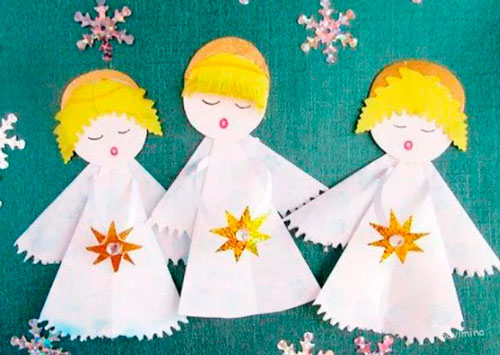 поделки к Рождеству Христову для детей из бумаги