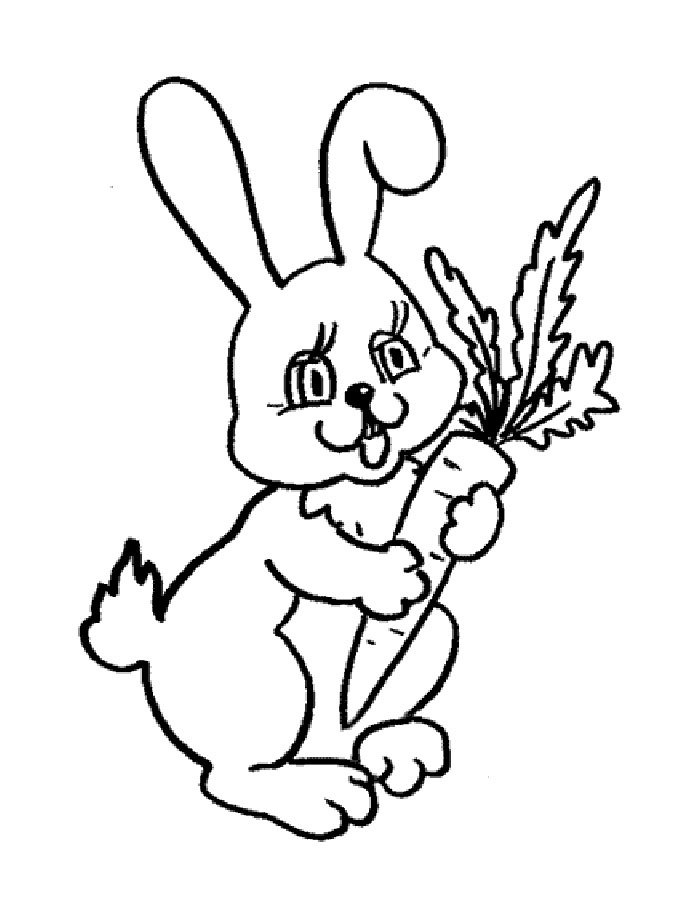 раскраска кролик на Новый год для детей 10