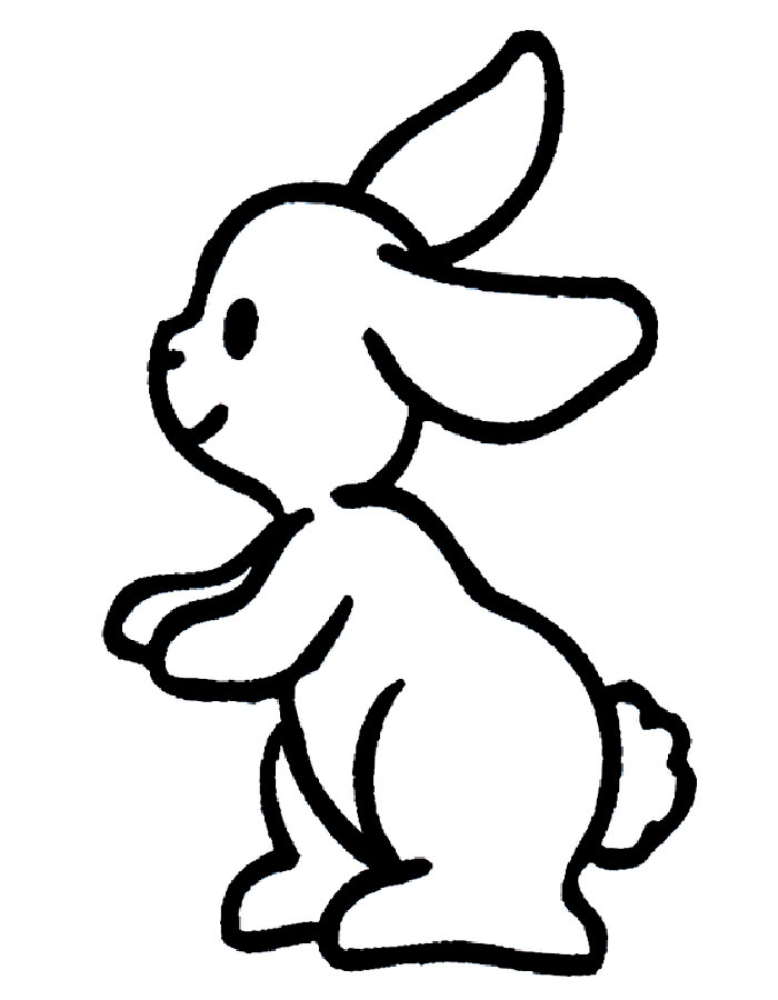 раскраска кролик на Новый год для детей 7