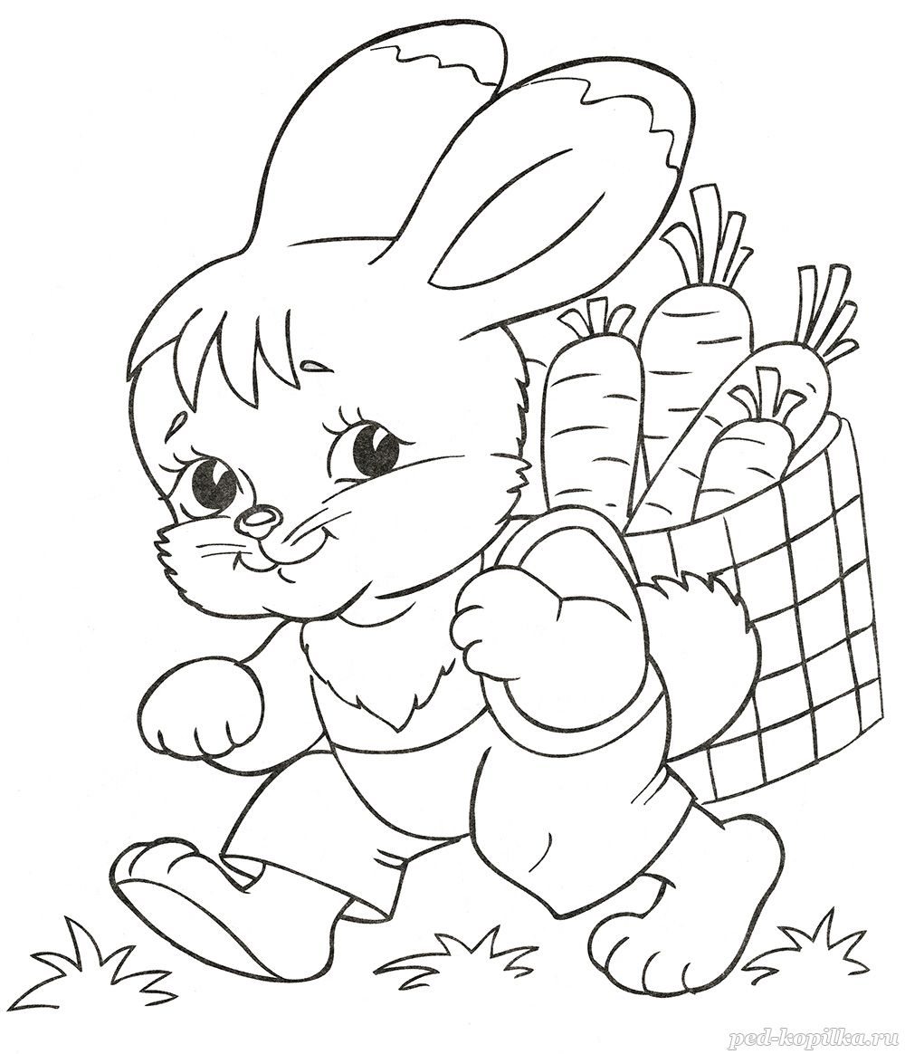 Раскраска «Новогодний кролик» 2