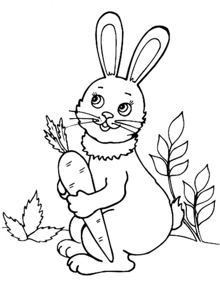 Раскраска «Новогодний кролик»