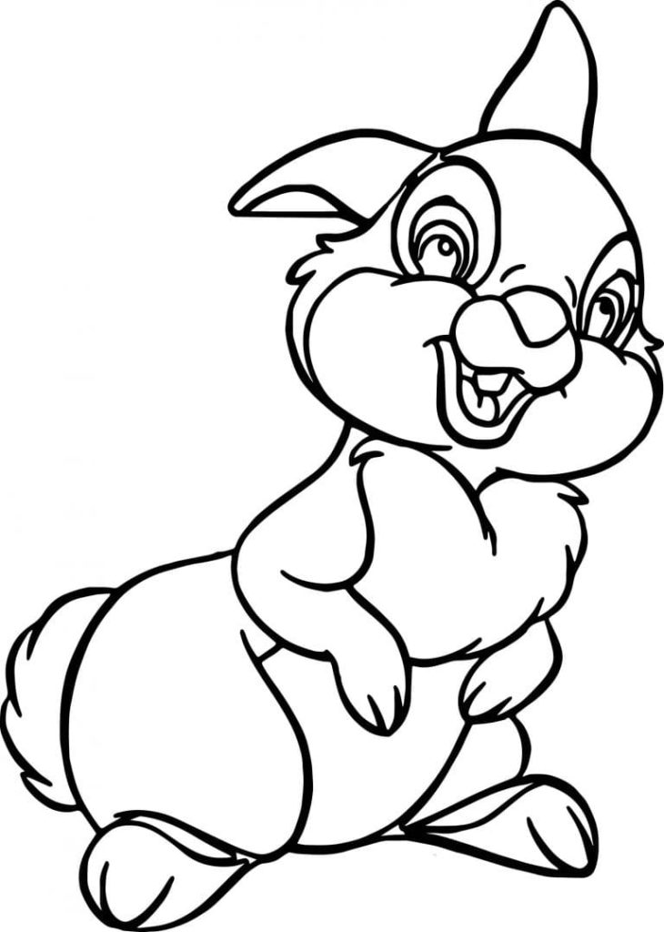 раскраска кролик на Новый год для детей 4