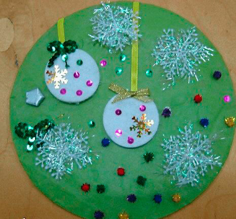 детские поделки из ватных дисков на Новый год своими руками из бумаги 6