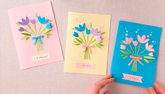 открытки с Днем Рождения для бабушки своими руками 2