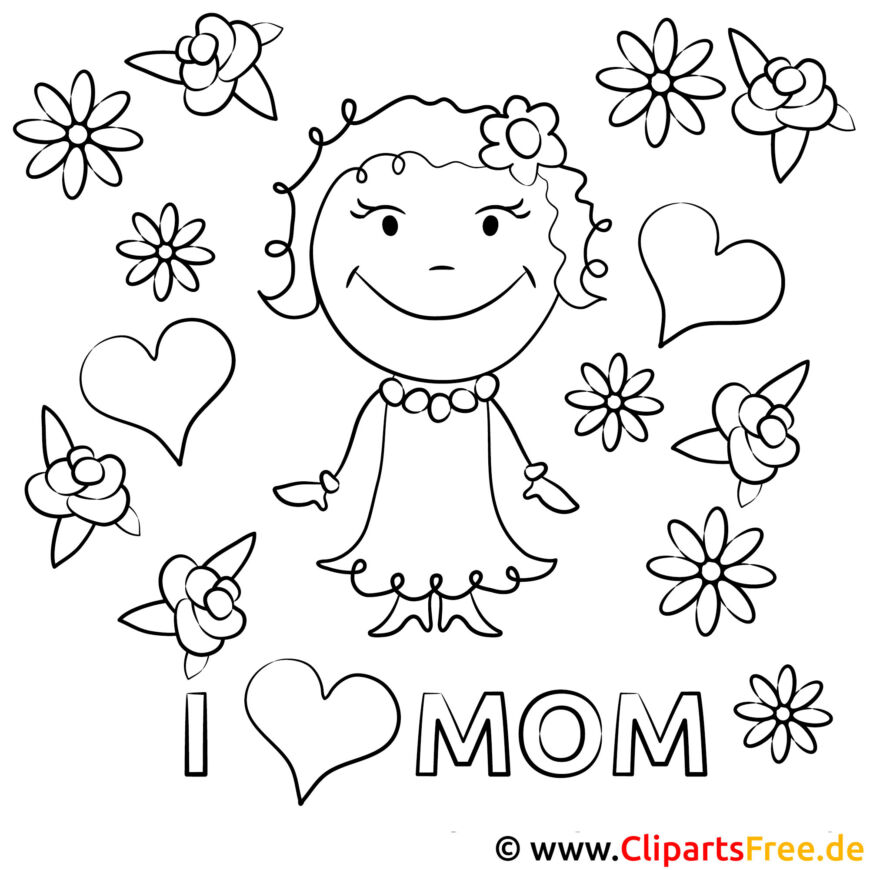 Легкий рисунок на День матери 11