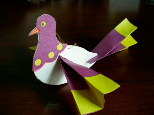 поделки птицы из бумаги для детей 4-5 лет 7