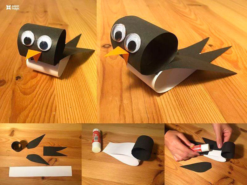 поделки птицы из бумаги для детей 4-5 лет 9