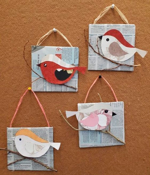 поделки птицы из бумаги для детей в саду 8
