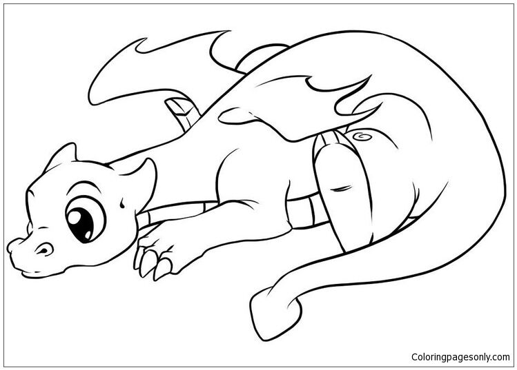 раскраска картинка дракон для детей распечатать бесплатно 3