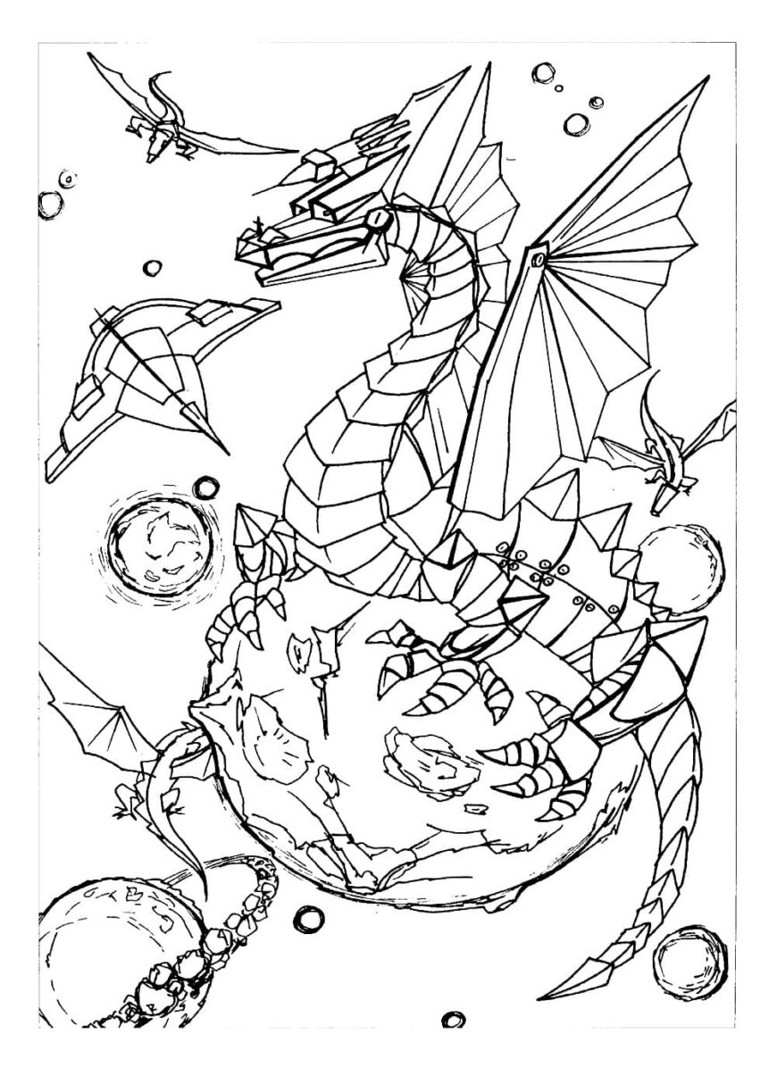 раскраска дракон для детей распечатать бесплатно формат а4 5