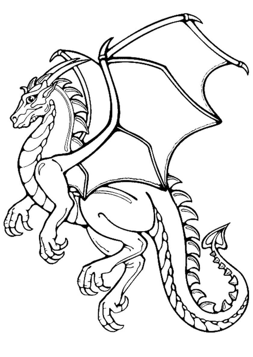 раскраска дракон для детей в школе 3