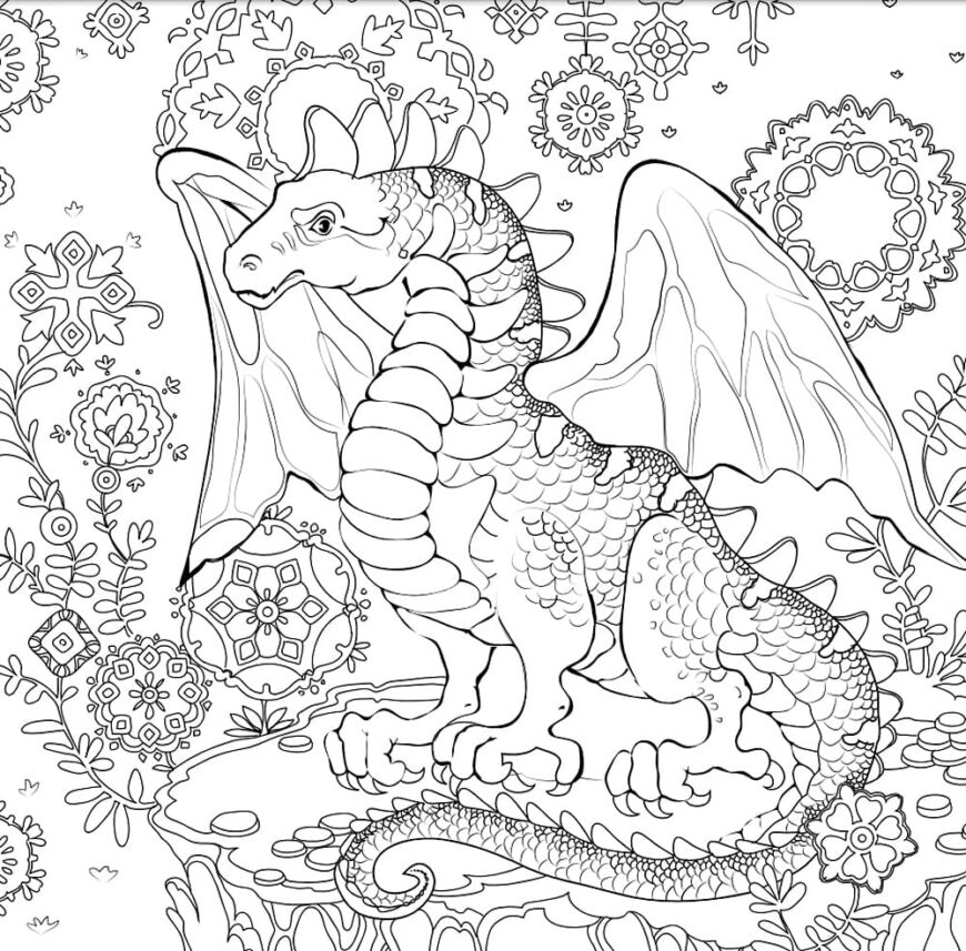 раскраска дракон для детей распечатать бесплатно 5
