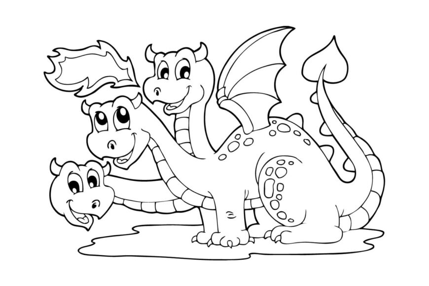 раскраска дракон для детей распечатать бесплатно формат а4