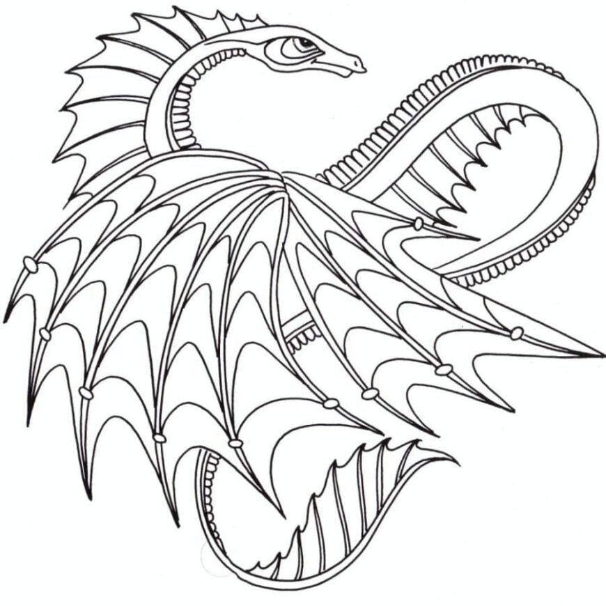 раскраска дракон для детей 8