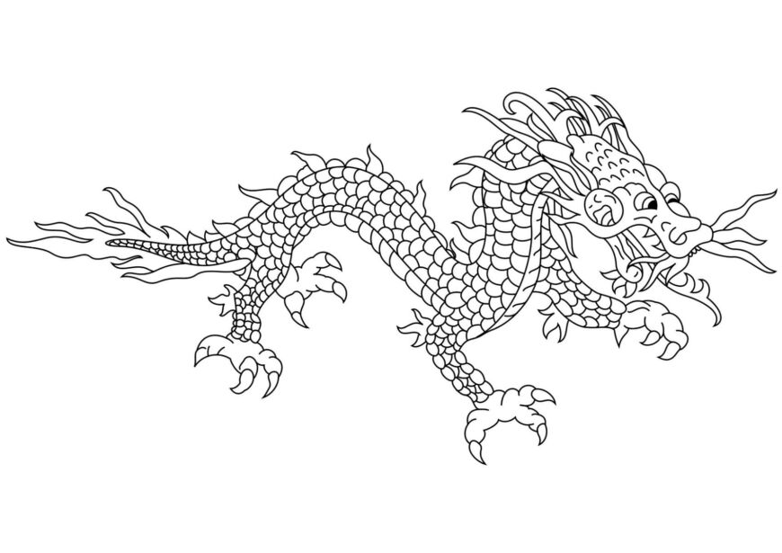 раскраска дракон для детей распечатать бесплатно формат а4 10