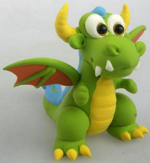 красивый дракон из пластилина для детей 10