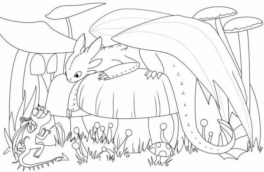 раскраска дракон для детей в саду 9